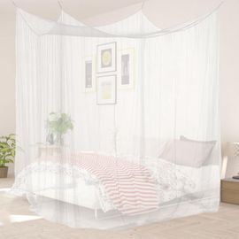 Sept-Avec Sac De Rangement Moustiquaire De Lit Blanc 200 X 200 X 180 Cm Moustiquaire Lit 2 Places Carrée Moustiquaire Lit Universelle Pour Intérieur Et Extérieur Camping