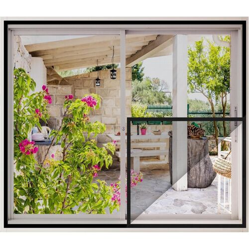 Store Moustiquaire Fenêtre 60X80Cm Sans Perçage Auto Agrippante Maille Fine Toile Moustiquaire Adhésive Rideau Fenêtre Filet Anti Moustique Anti Insectes, 1 Pièce, Noir