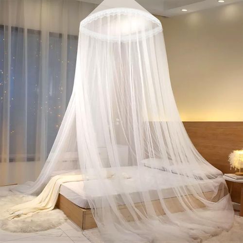 Kal-Moustiquaire De Lit, 60 X 250 X 1100 Cm Ciel De Lit Bebe, Grande Moustiquaire Pour Simple & Double, Universelle Moustiquaire Lit Adulte/Enfant, Lit Baldaquin Voyage Pliable