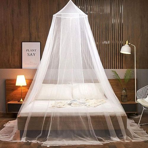 Kal-Moustiquaire De Litmoustiquaire Ciel De Lit, Ciel De Lit Bebe, Facile À Installer, Adapté Pour Lit Bébé, Lit Simple, Lit Double, Blanc