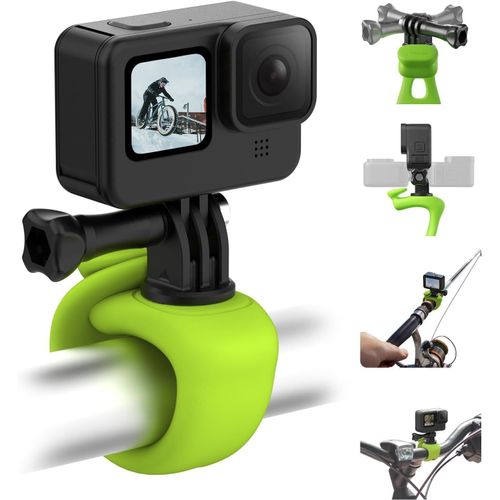 Support De Sangle Flexible 360° Pour Appareil Photo, Ruban Enroulant Pour Vélo, Moto, Tube De Guidon, Bâton De Ski, Accessoires Pour Gopro Max Hero 12 11 10 9 Insta360 X3 Dji