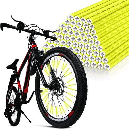 48/96 Pcs Réflecteur De Rayon De Vélo,Tubes Réflecteurs Pour Rayons De Vélo Visibilité À 360°,Réflecteur De Roue De Bicyclette Rayons Réfléchissants Pour Tous Les Rayons De Vélo Standard.[B205]