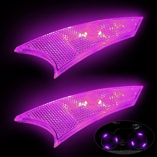 Lot De 2 Lampes Led Étanches À Led Pour Roues De Vélo, 3 Modes D'éclairage Clignotants Pour Vélo Pour Enfants/Adultes.[K155]