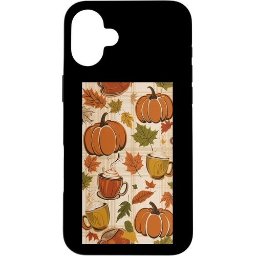 Kalanka-Coque Pour Iphone 16 Plus Plaid Citrouille Spice Latte Automne Esthétique Design Automne