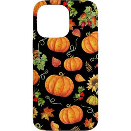 Kalanka-Halloween Automne Citrouille Épice Récolte Automne Plaid Tombant Coque Pour Iphone 14 Pro Max