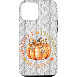 Kalanka-Coque Pour Iphone 14 Pro Max Orange Plaid Citrouille Thanksgiving Automne Automne Thankful