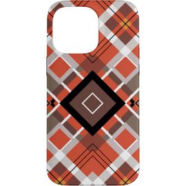 Kalanka-Orange Plaid Halloween Automne Automne Citrouilles Match Coque Pour Iphone 14 Pro Max