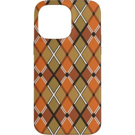 Kalanka-Orange Plaid Halloween Automne Automne Citrouilles Match Coque Pour Iphone 14 Pro Max