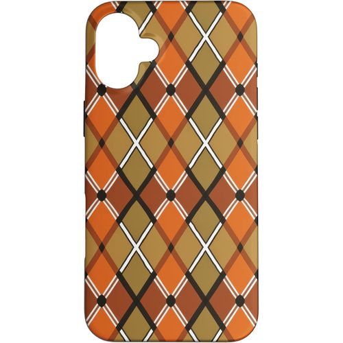 Kalanka-Orange Plaid Halloween Automne Automne Citrouilles Match Coque Pour Iphone 16 Plus