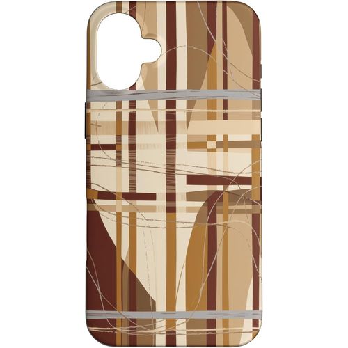 Kalanka-Orange Plaid Halloween Automne Automne Citrouilles Coque Pour Iphone 16 Plus