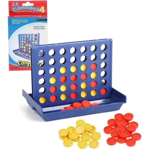 Kalanka-Puissance 4 - Jeux De Voyage Et De Poche - Jeu Portable Amusant Pour 2 Joueurs À Partir De 6 Ans(Bleu)