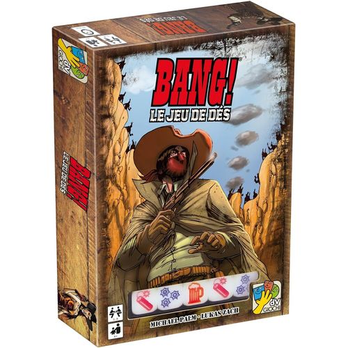 Bang ! Le Jeu De Dés - Jeu De Société Ludique Pour Enfants Dès 8 Ans - Jeu De Stratégie Et De Bluff - Univers Du Far West - Rôles Cachés - 3 À 8 Joueurs - 15 Min -En Français- Dv Games[Z445]