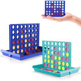 Puissance 4 Format Poche-2 Pack Pour Enfants De 3+ Ans, Jeu De Voyage Parfait Pour Enfants, Jouet Éducatif Classique,Idéal Pour Voiture & Avion, Jeu De Stratégie Portable Pour 2 Joueurs[Z1595]