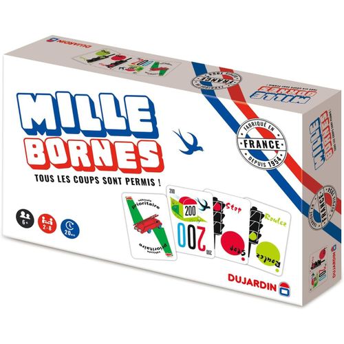 Kalanka-¿ Mille Bornes Le Grand Classique ¿ Jeu De Société ¿ Jeu De Cartes ¿ Atteignez Les 1000 Bornes En Premier ¿ A Jouer En Famille Ou Entre Amis ¿ 2 À 8 Joueurs ¿ Dès 6 Ans