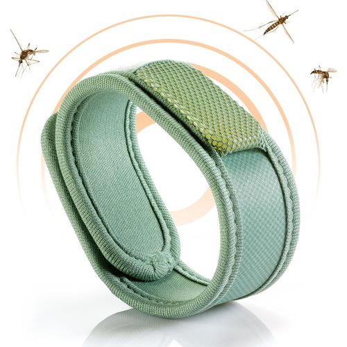 Kalanka-Parakito - Bracelet Anti-Moustiques Réutilisable - 2 Plaquettes Incluses Aux Huiles Essentielles - 1 Mois De Protection - Sans Deet - Coloris Kaki - Taille Adulte 