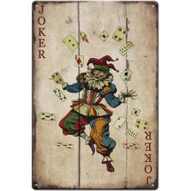 KALANKA-Poker Joker ¿ Panneau en Étain pour Bar de Billard Panneau en Métal pour Salle de Jeux Plaque Métallique en Fer Affiche D'Art Mural pour Décor de Salle de Billard