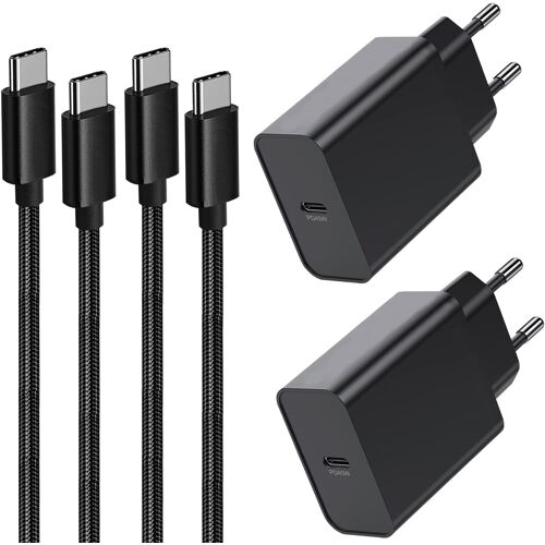KALANKA-2Pack 45W Rapide Chargeur USB C et Câble pour Samsung Galaxy S25 Ultra/S24 Plus/S26/S24 Ultra/S22+/S23/S21 S20 FE,A56 A36 A57 A17 A54 5G/A15 A55 A36 A53 A55 A33 A16 A37 A27 Prise Adaptateur S