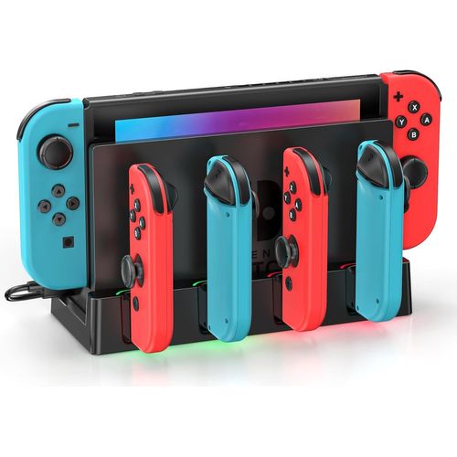 J-Con Charger for Nintendo Switch/Switch OLED,Charging Station with LED Indication,NS Charging Station Holder and Accessories with Type-C Charging Cable
