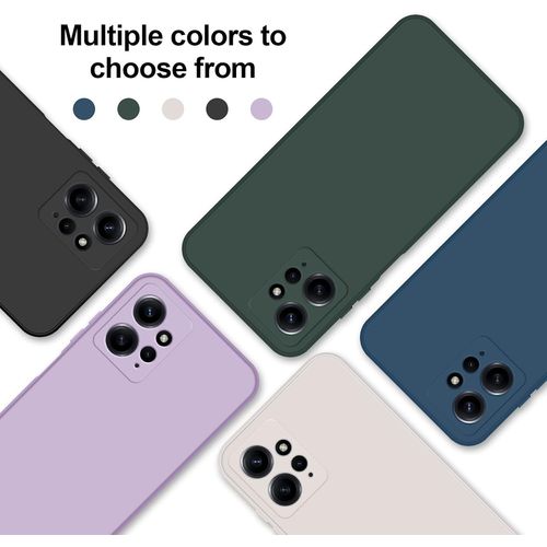 Coque Pour Xiaomi Redmi Note 12 4g Case En Silicone, Étui De Protection Antichoc Housse Case Ultra-Mince Avec Couche Intérieure En Fibre Et Protection Pour Caméra, Blanc
