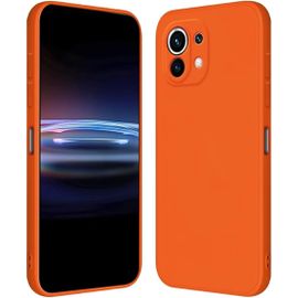 KAL-Coque Pour Xiaomi Mi 11 Lite / 11 Lite 5G / 11 Lite 5G Ne (6.55" Inches) Étui En Silicone Tpu Souple - Orange
