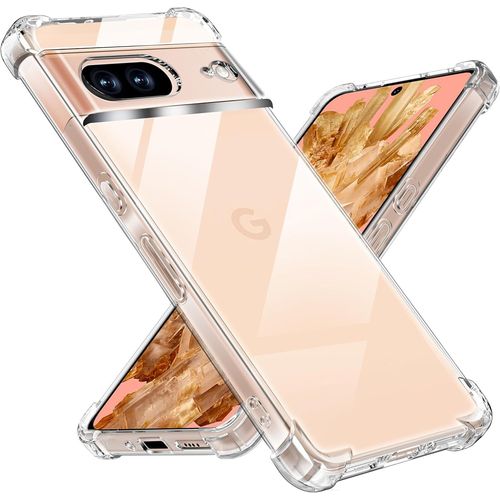 CAUC-Coque pour Google Pixel 8, [Coussin d'air Intégré] Anti-Jaunissement Souple TPU Bumper Coque Protection pour Pixel 8, Transparente
