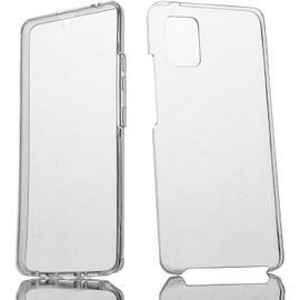 Kal-Coque Pour Samsung Galaxy A51 5g Silicone Transparent Housse Antichoc Double Face 360 Degrés Etui Arrière Et Avant - Protection Complète De Votre Téléphone Portable
