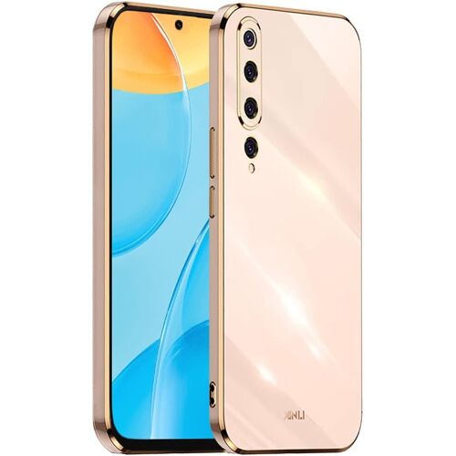 KAL-Coque Pour Xiaomi Mi 10 5G (6.67"" Inches), Étui En Tpu Souple En Silicone, Design De Cadre De Galvanoplastie - Rose