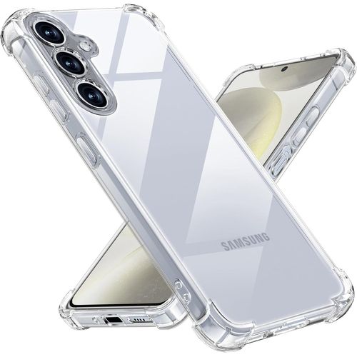 Coque Transparente Pour Samsung Galaxy S24 5g ¿ Bumper Tpu Flexible Avec Coussin D'air Intégré, Anti-Jaunissement, Ultra Fine Et Anti-Chocs (Micro-Points)