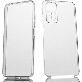 Sskal-Coque Pour Xiaomi Redmi Note 11/Redmi Note 11s Silicone Transparent Housse Antichoc Double Face 360 Degrés Etui Arrière Et Avant-Protection Complète De Votre Téléphone Portable