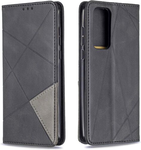 KAL-Coque Pour Huawei P40, Housse Portefeuille En Cuir Etui De Protection Avec Slim Tpu Silicone Bumper Antichoc Magnétique Flip Case, Porte Cartes Avec Fonction Support Cover (Noir)