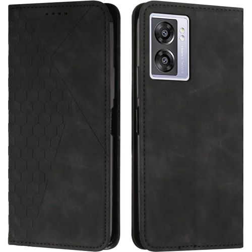 Coque Pour Oppo A57, Premium Flip Housse Étui Protection Rabat Clapet Portefeuille Phone Cover Magnétique [Porte Cartes] Antichoc Béquille Cover (Noir)