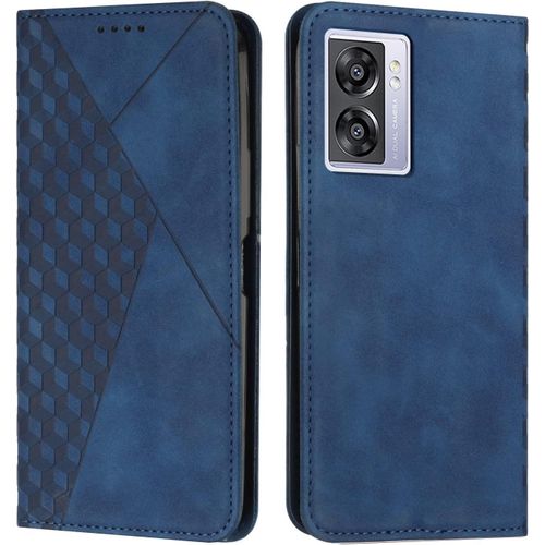 Kal-Coque Pour Oppo A57, Premium Flip Housse Étui Protection Rabat Clapet Portefeuille Phone Cover Magnétique [Porte Cartes] Antichoc Béquille Cover (Bleu)