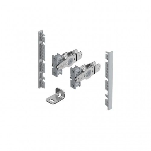 Kit raccord façade de tiroir à l'anglaise AvanTech YOU-H101mm-Argent HETTICH