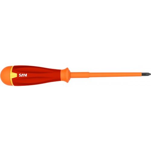 Tournevis électricien Phillips isolé 1000V N°0 x 75 mm SAM OUTILLAGE
