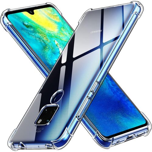 Kal-Coque Pour Huawei Mate 20, Ultra Transparent Étui De Protection En Silicone Antichoc Avec Coins Renforcés, Clair Mince Souple Tpu Bumper Housse
