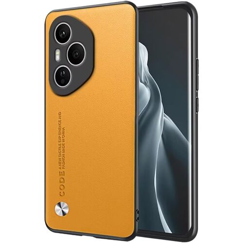 KAL-Coque De Téléphone Pour Honor 400 Pro 5G (6.7"" Inches), Etui En Cuir De Style Business - Jaune