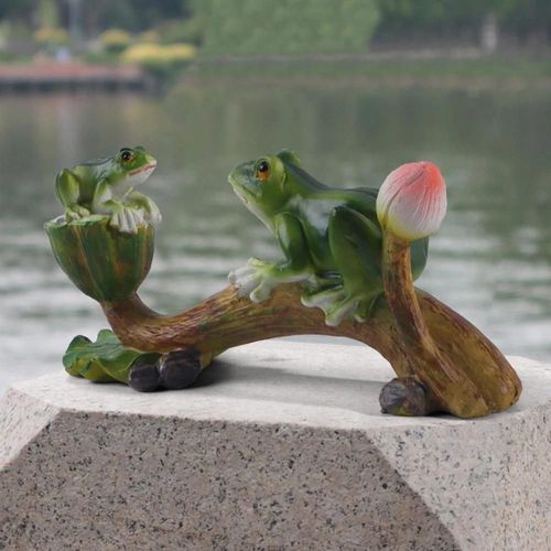 Statue De Jardin En Forme De Grenouille, Figurine Décorative Pour Paysage