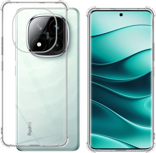 KAL-Coque Pour Xiaomi Redmi Note 14 Pro Plus 5G, Protection Case Souple Fine Cover Avec Coins Renforcés, Ultra Transparent Tpu Souple Pour Mi Redmi Note 14 Pro+ 5G, Silicone Anti-Rayures Étui