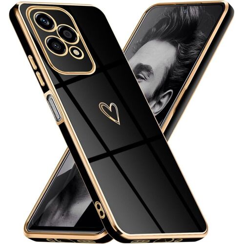 KAL-Coque Placage Pour Honor 200 Lite, Brillant Housse De Élégant Modèle De Coeur Conception Miroir Avec Protégé Camera Tpu Souple Anti-Rayures Antichoc Coque Pour Honor 200 Lite