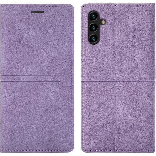 Kal-Coque Samsung Galaxy A04s/A13 4g/A13 5g, Etui Samsung A04s/A13 4g/A13 5g [Magnétique] Tpu Housse Cuir Pour Samsung A04s/A13 4g/A13 5g [Etui À Rabat] Pour Samsung A04s/A13 4g/A13 5g (Violet)