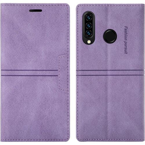 TIANYI-Coque Huawei P30 Lite, Etui Portefeuille Huawei P30 Lite [Magnétique] TPU Antichoc Housse Cuir Premium en Cuir PU [Fentes pour Cartes] [Etui à Rabat] [Pochette de Portefeuille] (Violet)