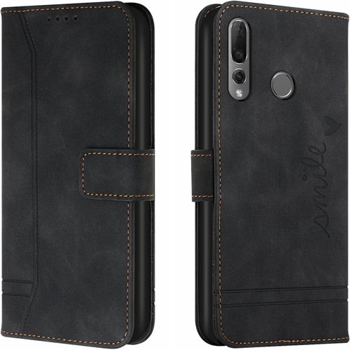 Kal-Coque Pour Huawei P Smart Z / Y9 Prime 2019, Etui Cuir Avec Magnetique, Flip Pochette Housse Pour Huawei Honor 9x / Enjoy 10 Plus Protection, Noir