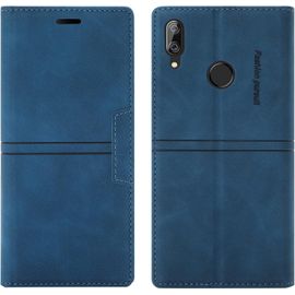 KAL-Coque Huawei Y6 2019/Honor 8A, Etui Huawei Y6 2019/Honor 8A [Magnétique] Tpu Antichoc Housse Cuir Premium En Cuir Pu [Fentes Pour Cartes] [Etui À Rabat] [Pochette De Portefeuille] (Bleu)