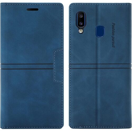 KAL-Coque Huawei P20 Lite, Etui Portefeuille Huawei P20 Lite [Magnétique] Tpu Antichoc Housse Cuir Premium En Cuir Pu [Fentes Pour Cartes] [Etui À Rabat] [Pochette De Portefeuille] (Bleu)