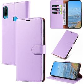 Kal-Coque Pour Huawei P30 Lite, Antichoc Magnetique Étui À Rabat Avec Porte Cartes, Portefeuille Housse En Cuir Pu Pour Huawei P30 Lite, Violet