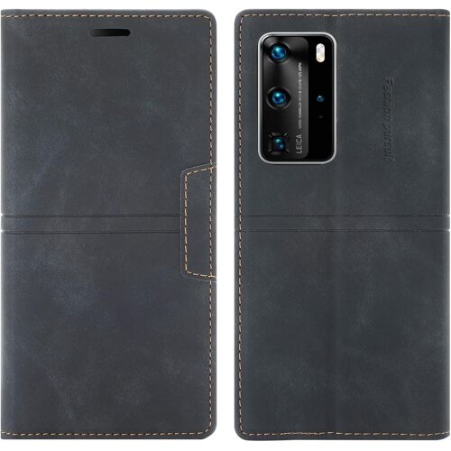 KAL-Coque Huawei P40, Etui Portefeuille Huawei P40 [Magnétique] Tpu Antichoc Housse Cuir Premium En Cuir Pu [Fentes Pour Cartes] [Etui À Rabat] [Pochette De Portefeuille] Flip Case (Noir)