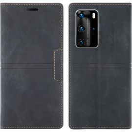 Kal-Coque Huawei P40 Pro, Etui Portefeuille Huawei P40 Pro [Magnétique] Tpu Antichoc Housse Cuir Premium En Cuir Pu [Fentes Pour Cartes] [Etui À Rabat] [Pochette De Portefeuille] Flip Case (Noir)