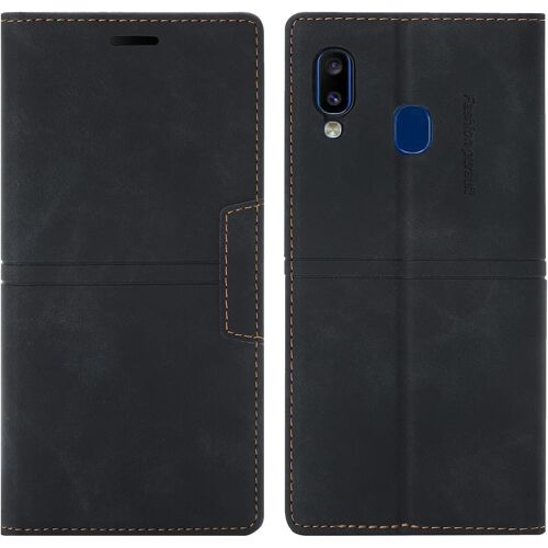 KAL-Coque Huawei P20 Lite, Etui Portefeuille Huawei P20 Lite [Magnétique] Tpu Antichoc Housse Cuir Premium En Cuir Pu [Fentes Pour Cartes] [Etui À Rabat] [Pochette De Portefeuille] (Noir)