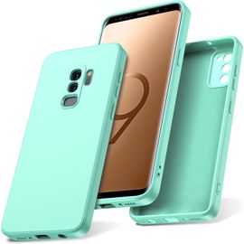 Kal-Coque Pour Samsung Galaxy S9 Plus S9+ Case En Silicone, Etui De Protection Antichoc Cover Etui Housse Silicone Ultra Mince Pour Samsung S9 Plus S9+, Vert Menthe