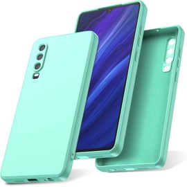 Coque Silicone Liquide Huawei P30 ¿ Housse Ultra-Mince Antichoc Vert Menthe Avec Doublure Microfibre, Compatible Charge Sans Fil